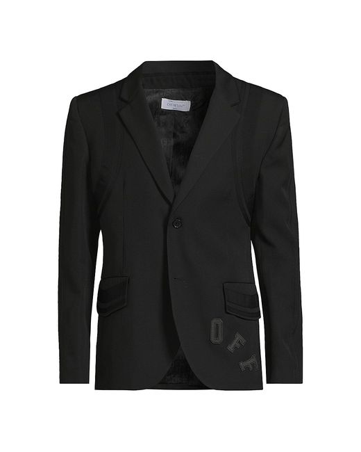 Off-White Logo Two-Button Suit Jacket