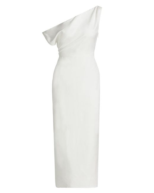 Stellae Dux Off-the-Shoulder Blend Midi-Dress
