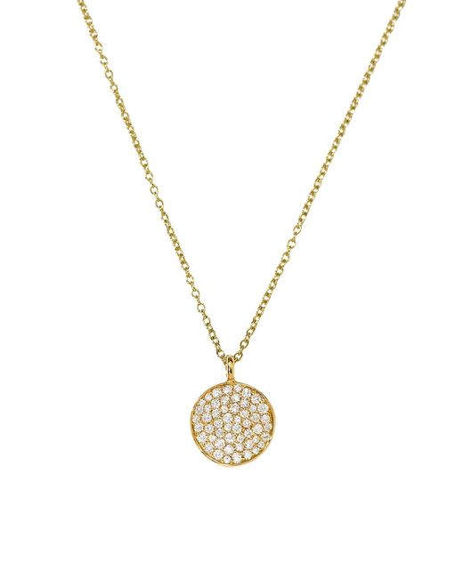 Ippolita Stardust 18K Yellow 0.25 TCW Diamond Medallion Pendant Necklace
