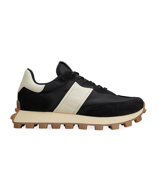 Tod's 1T Leather Suede-Trimmed Running Sneakers