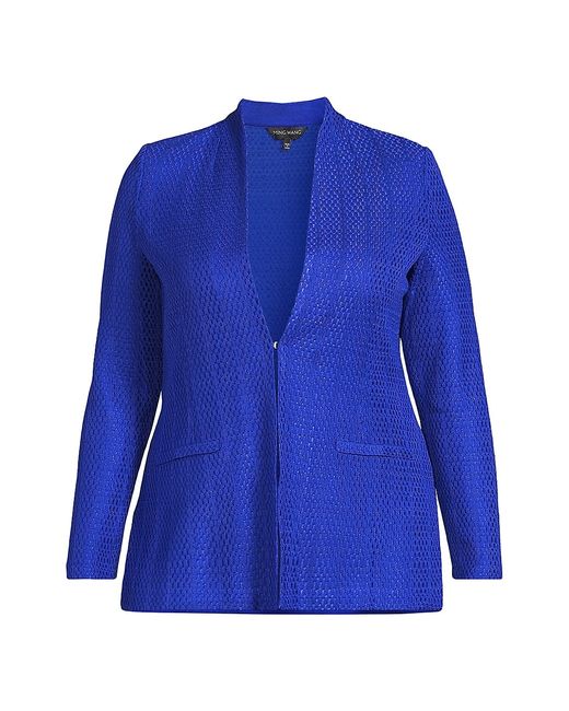 Ming Wang, Plus Size Plus Modified Stand Collar Jacket