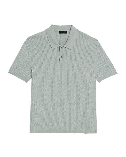 Theory Cable-Knit Polo Shirt