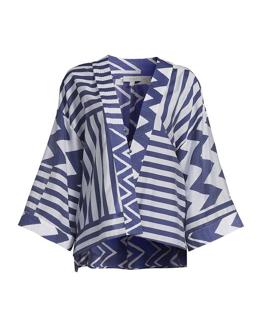 Milly Patchwork Chevron Cover-Up Top