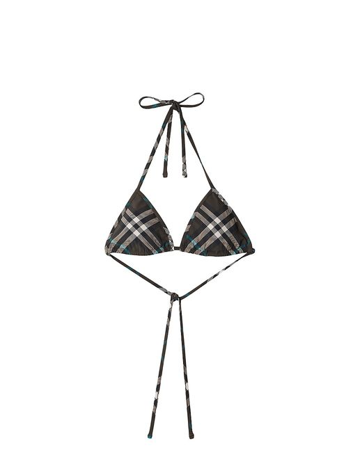 Burberry Check Triangle Bikini Top Large