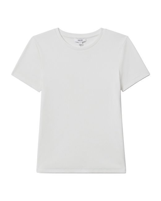 Reiss Victoria Rib-Knit Cotton-Blend T-Shirt Large