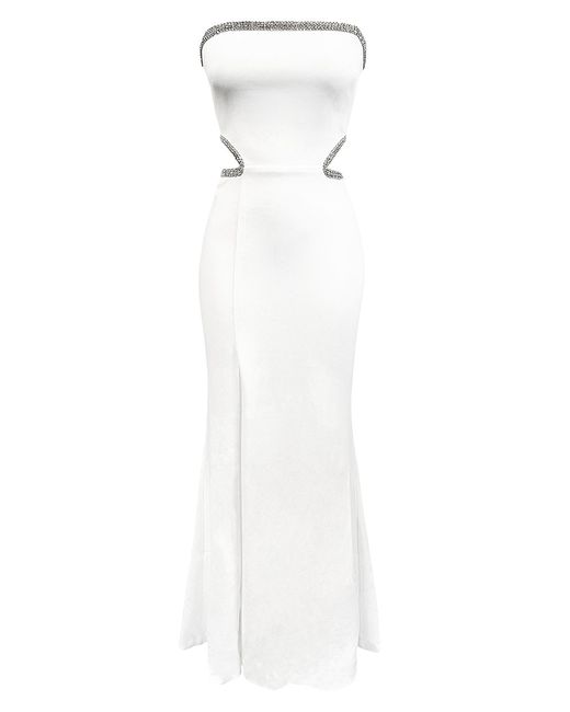 Dress the population Ariana Embellished Cut-Out Gown Small