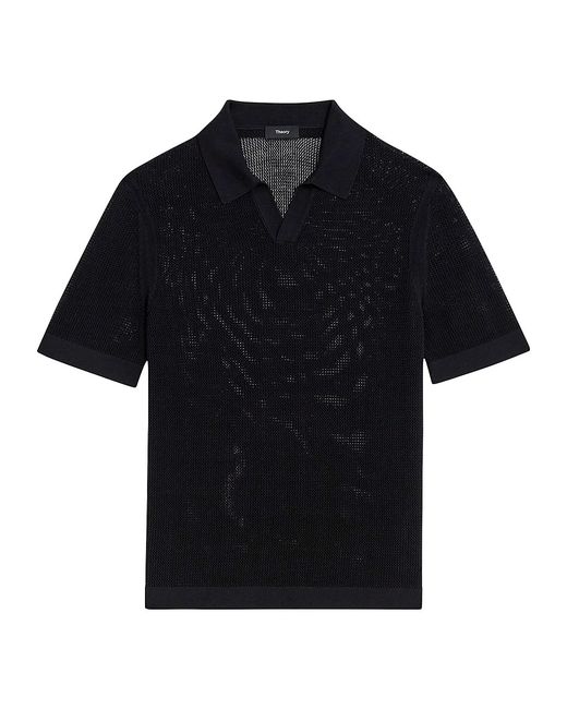 Theory Cairn Knit Polo Shirt Small