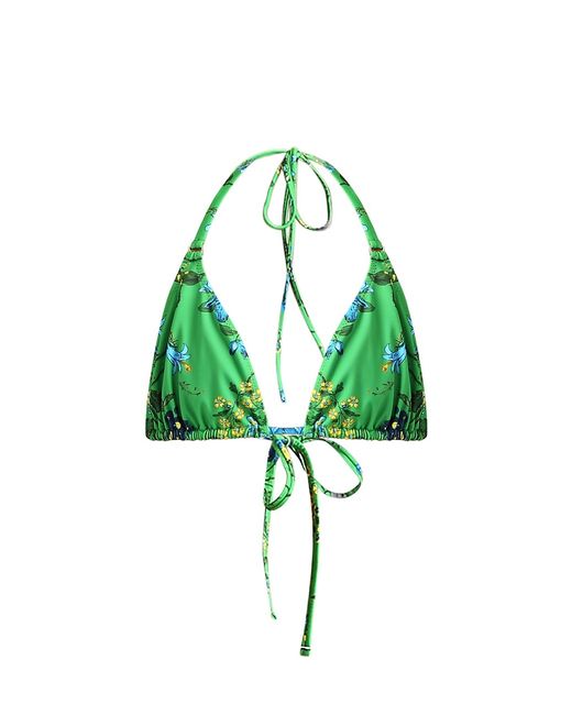Erdem Floral String Triangle Bikini Top