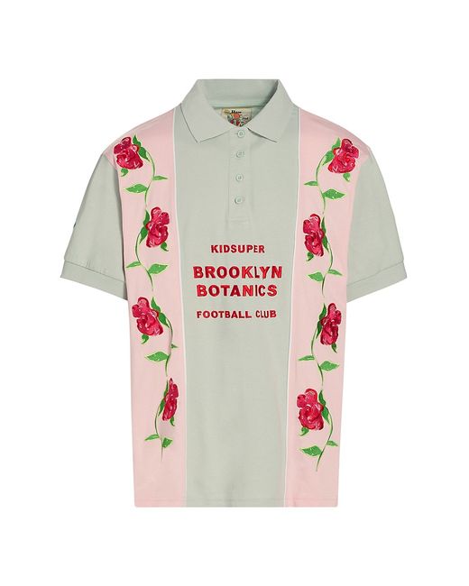 KidSuper Brooklyn Botanics Floral Polo Shirt Small