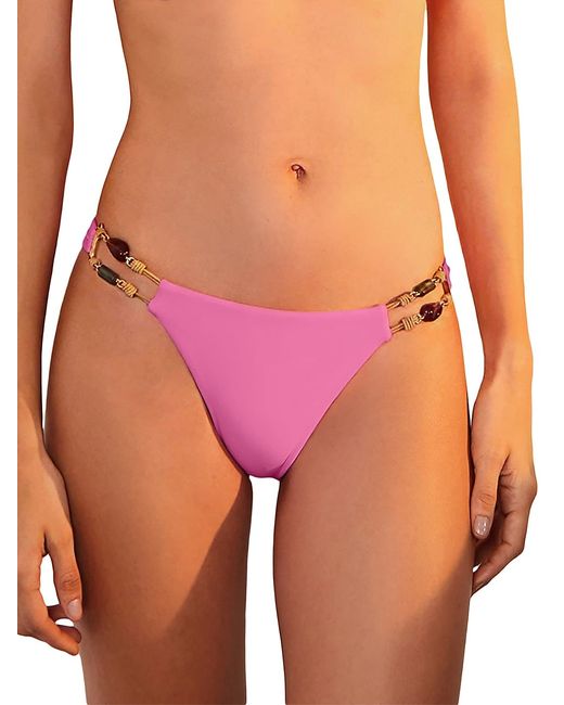 ViX by Paula Hermanny Gerbera Kaia Charm-Embellished Bikini Bottom