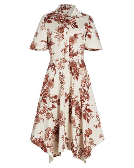 Jason Wu Collection Forest Handkerchief Midi-Dress
