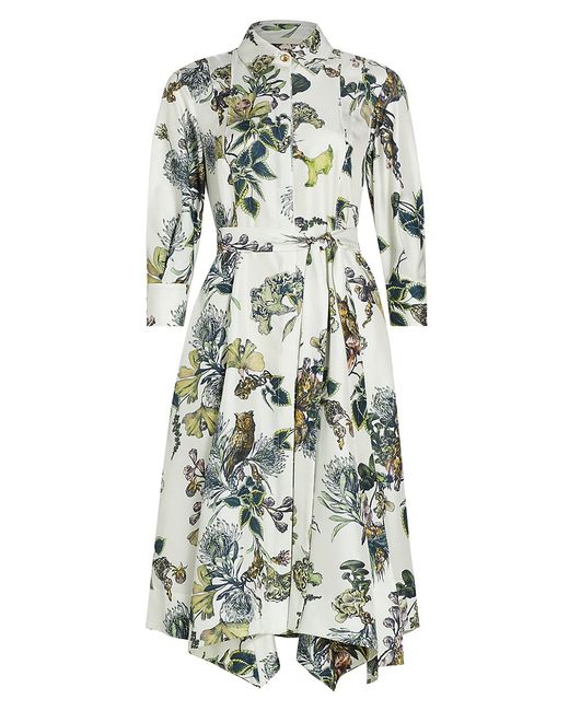 Jason Wu Collection Forest Floral Belted Shirtdress