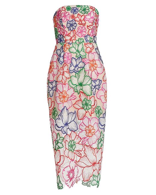 Milly Cascading Embroidered Dress