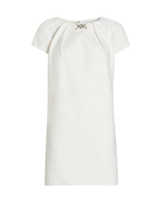 Versace Wool-Blend Short-Sleeve Minidress