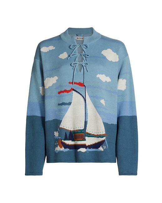Bode Pinafore Sailboat Sweater
