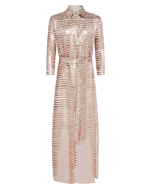 L'agence Cameron Sequined Maxi Shirtdress