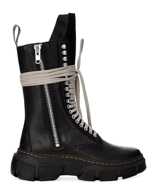 Rick Owens x Dr. Martens Calf-Length Boots