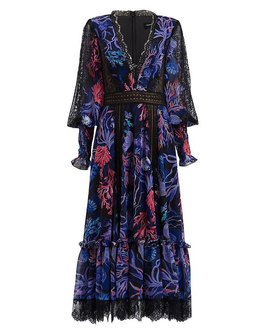 Tadashi Shoji Satin Coral Midi-Dress