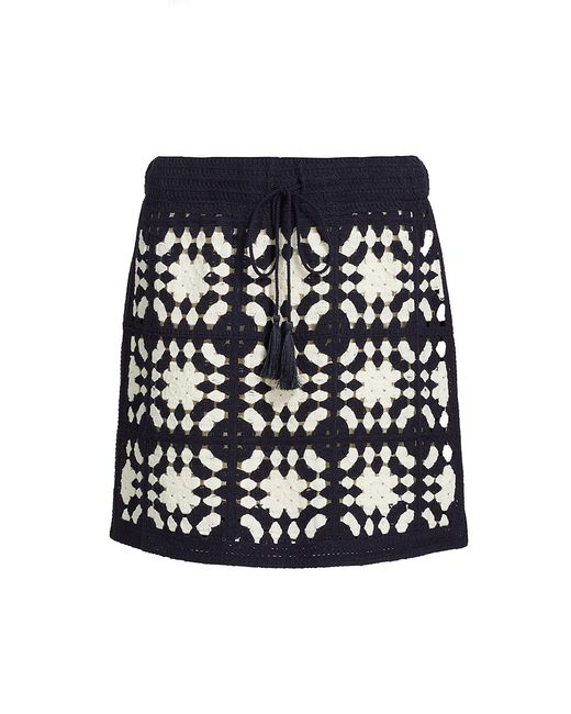 Frame Tassel Drawstring Miniskirt