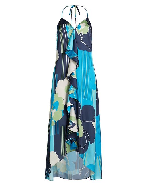 Ramy Brook Jeanette Floral Ruffled Midi-Dress