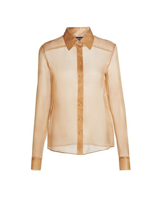 Fabiana Filippi Diamanté-Embellished Semi-Sheer Long-Sleeve Shirt