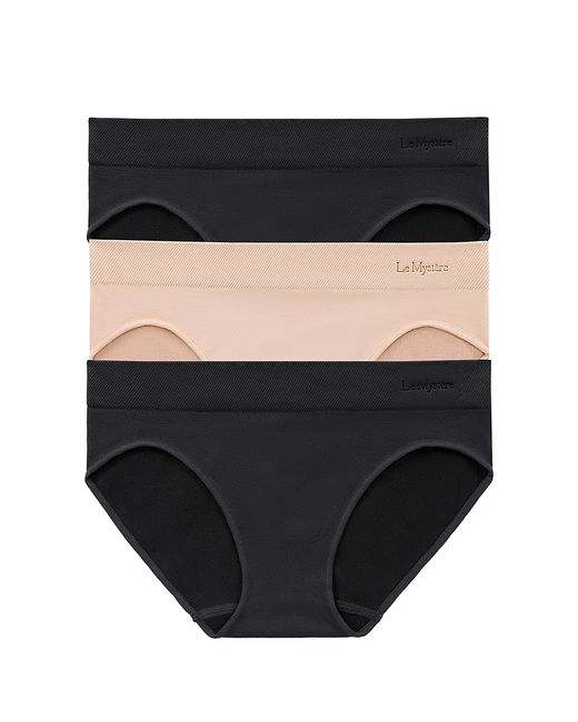Le Mystere 3-Pack Seamless Comfort Bikini Briefs Large