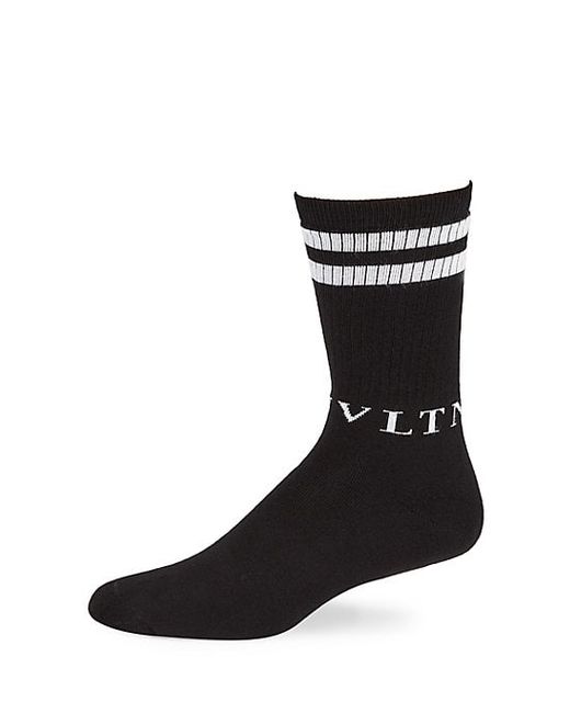 Valentino Garavani Double-Stripe Crew Socks