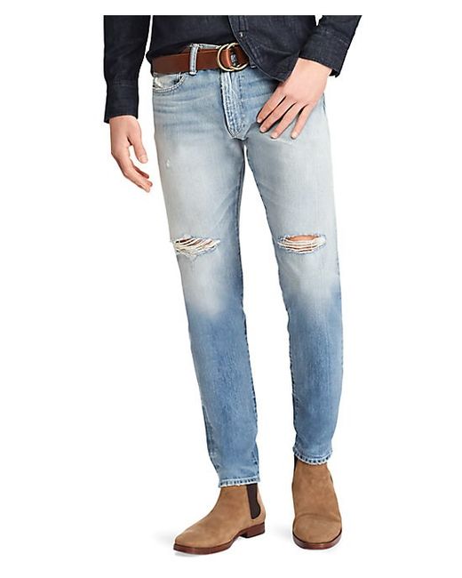 Polo Ralph Lauren Eldridge Distressed Skinny Jeans