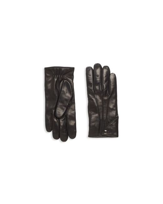 Salvatore Ferragamo Snap Leather Gloves