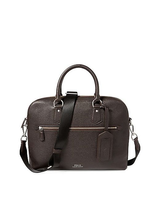 Polo Ralph Lauren Pebbled Jacquard Briefcase