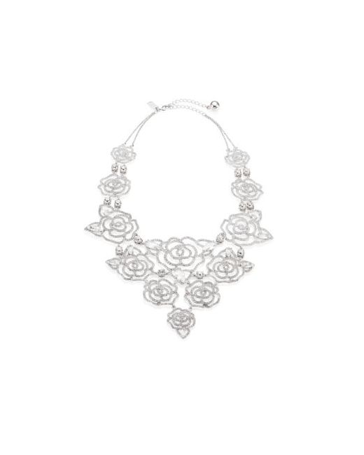 Kate Spade New York Crystal Rose Pave Statement Necklace