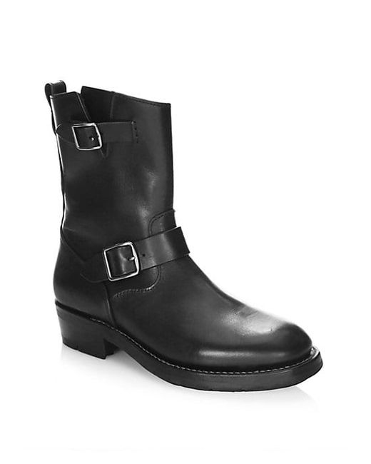 Coach Moto Leather Mid-Calf Boots