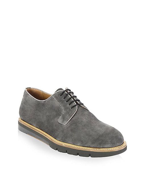 Saks Fifth Avenue COLLECTION BY MAGNANNI Creeper Suede Lace-Up Derbys