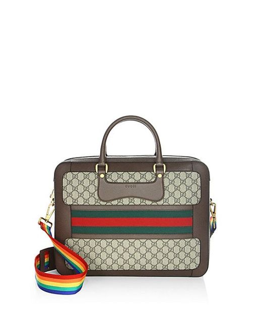 Gucci GG Supreme Briefcase with Web