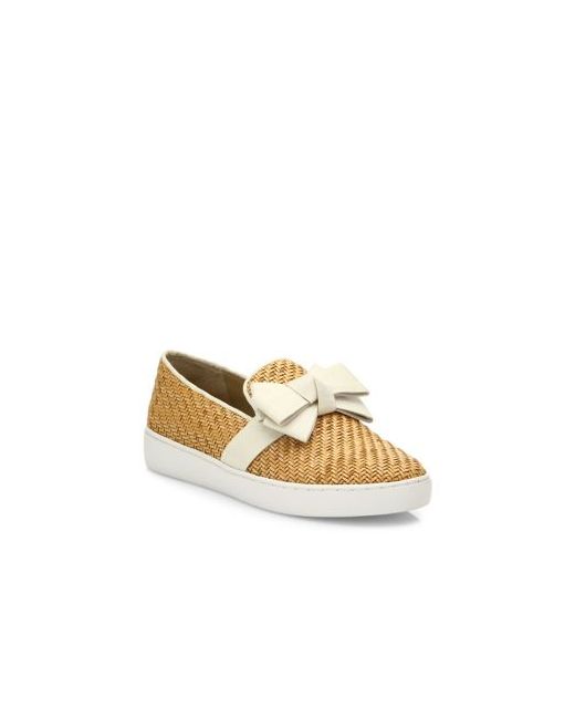Michael Kors Collection Val Woven Bow Skate Sneakers