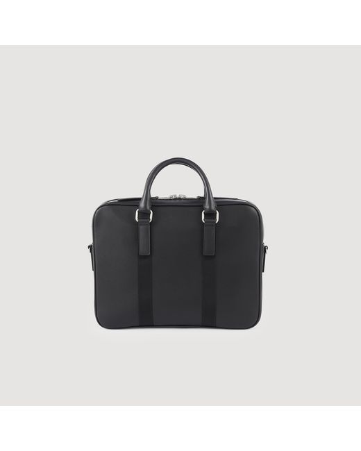 Sandro Large briefcase coated canvas