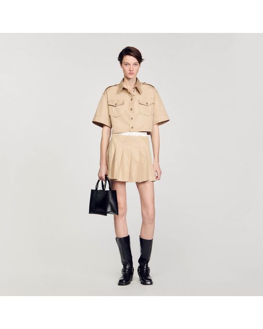 Sandro Officers cropped shirt