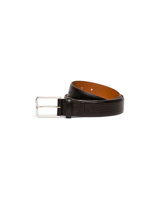 Santoni Embossed Leather Adjustable Belt