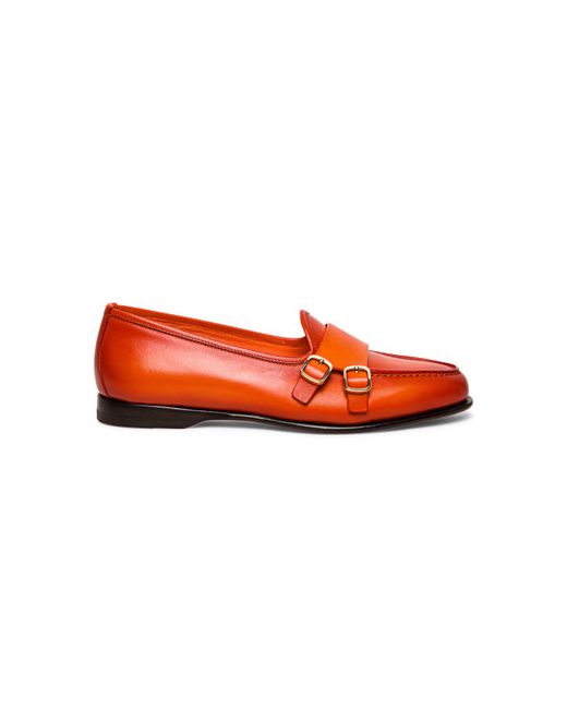 Santoni Leather Andrea Double-buckle Loafer
