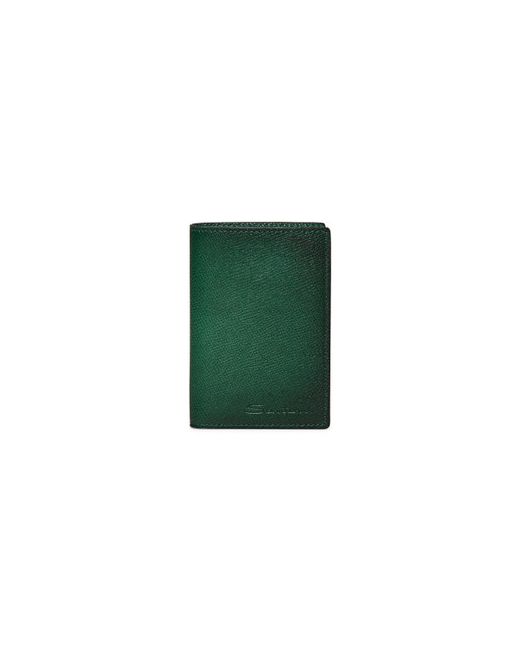 Santoni Saffiano Leather Vertical Wallet