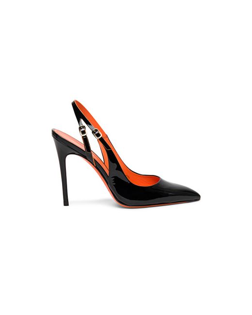 Santoni Patent Leather High-heel Slingback