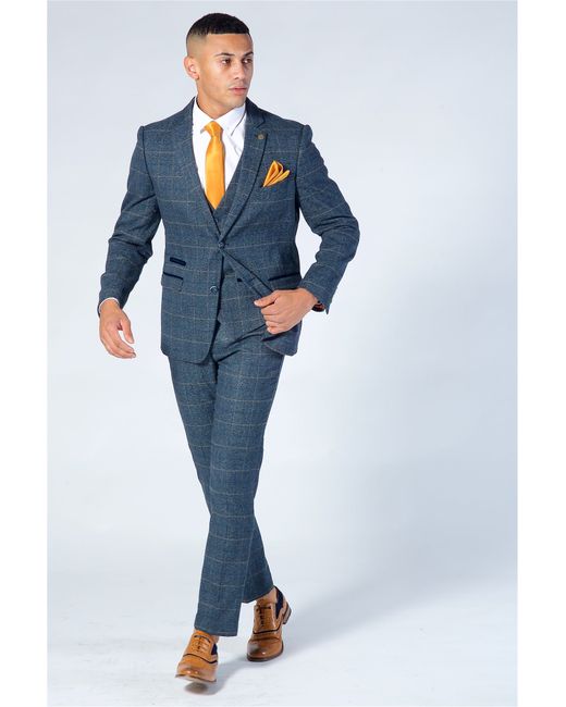 Santoro Milan Marc Darcy Scott Checked Tweed Three Piece Suit