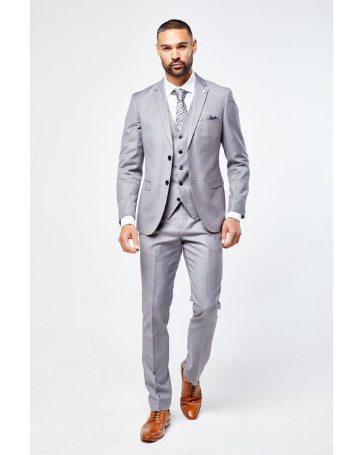 Santoro Milan Charles Grey Three Piece Suit
