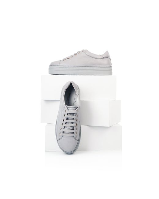 Sargasso & Grey Wide Fit Trainers Leather