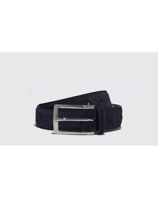 Scarosso Belts Cintura Blu Classica Suede Leather