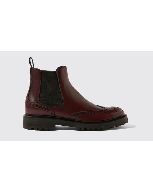 Scarosso Chelsea Boots Poppy burgundy Calf Leather