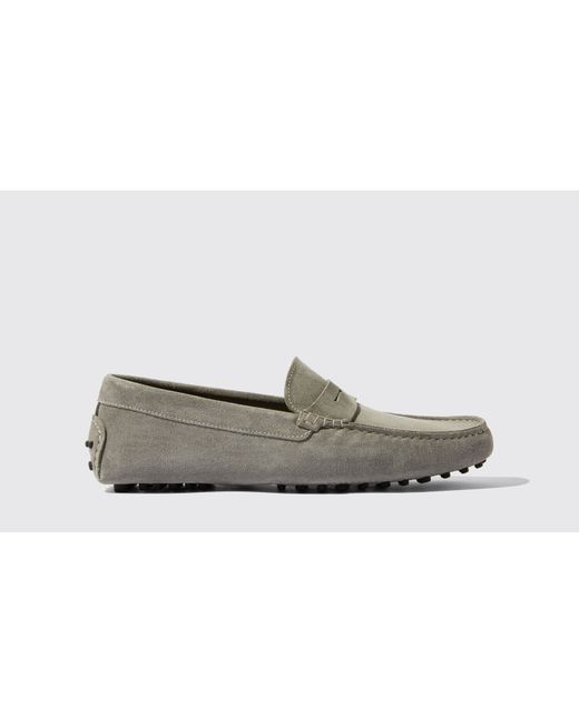 Scarosso Driving Shoes Michael Grey Suede Leather