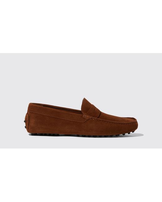 Scarosso Driving Shoes Michael Cigar Suede Leather