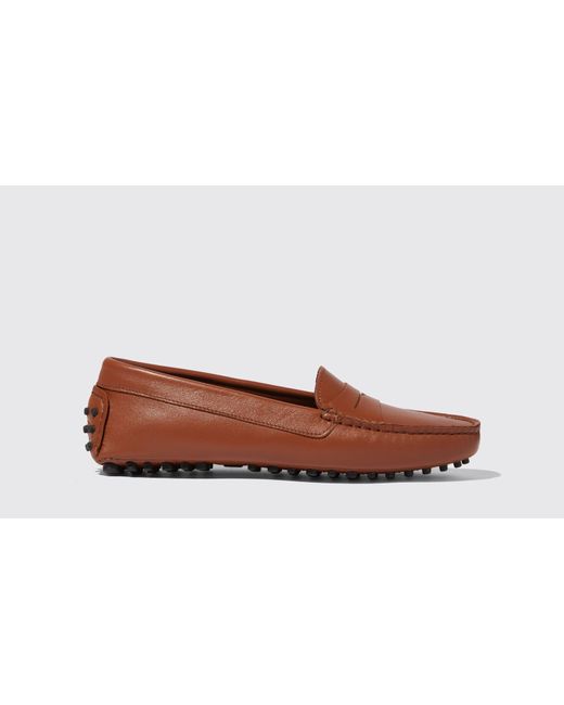 Scarosso DRIVING SHOES Ashley Cognac Calf Leather