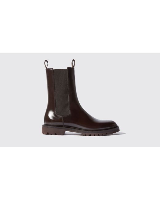 Scarosso Chelsea Boots Wooster Chocolate Brushed calf